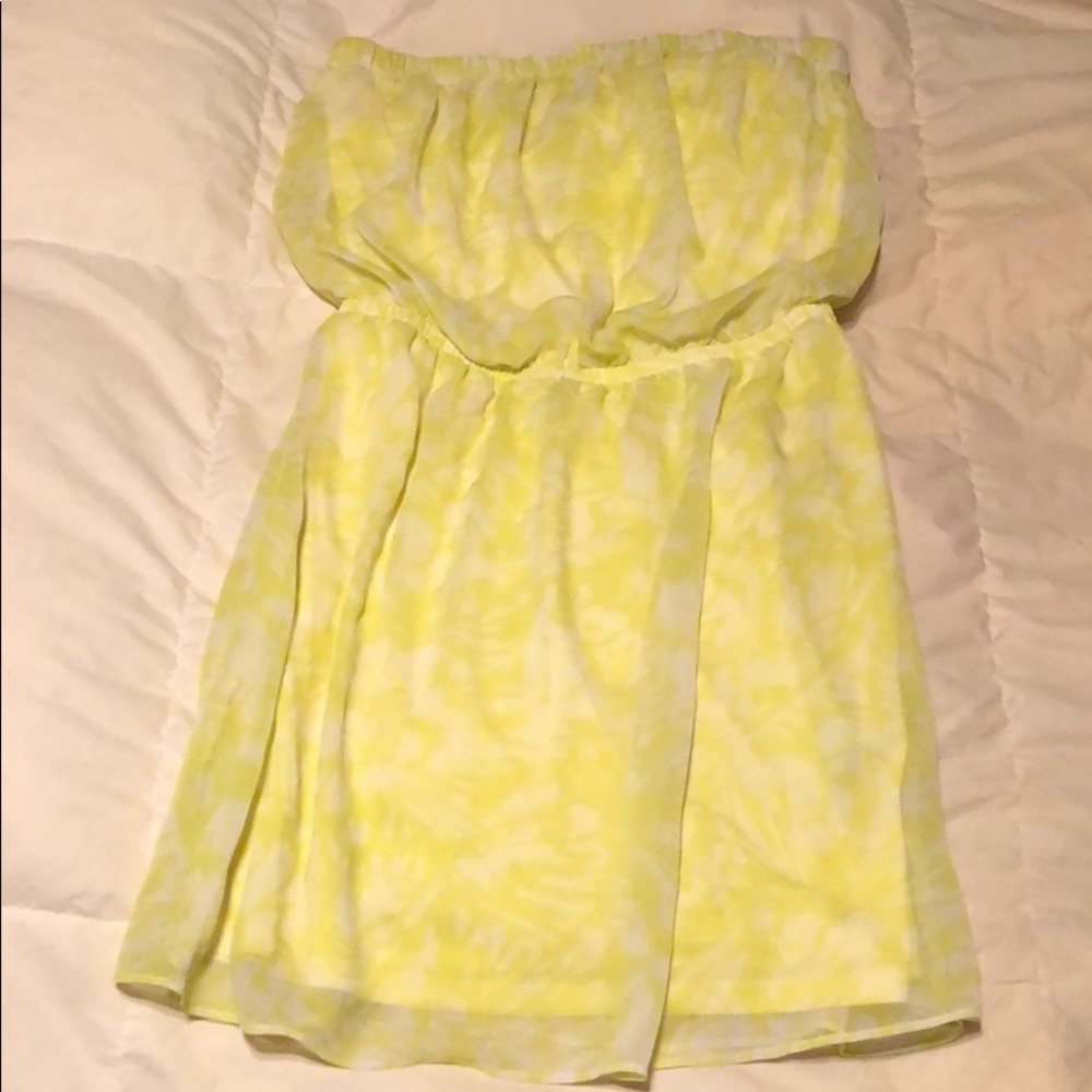Express bright yellow mini tube dress